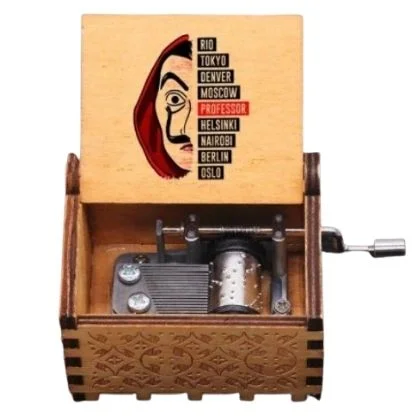 Money Heist Classical Printed Handcrafted Music Box: Play the Symphony of Intrigue 🎵💰