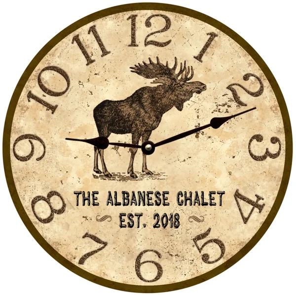 Personalized Moose Clock- Moose Wall Clock