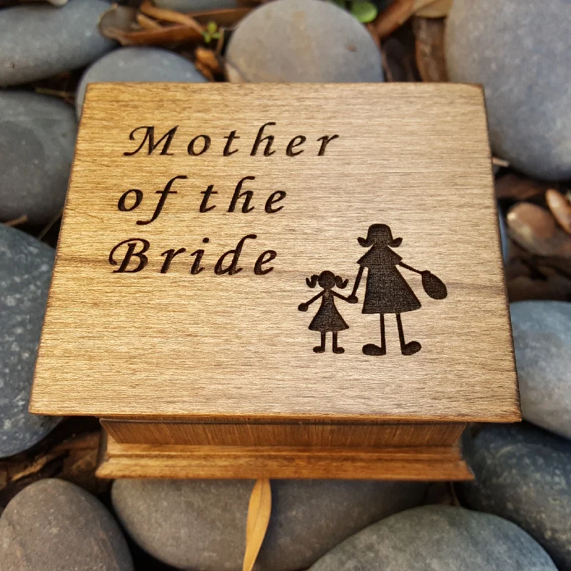 Mother of Bride gift box, Music box with your choice of color and song, personalize