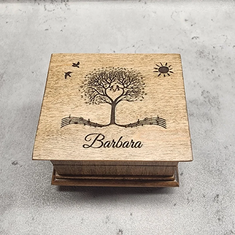 Name Music Box, choose color and song, personalize