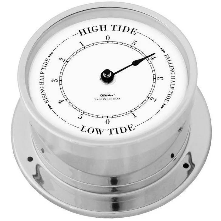 Nautical Polished Chrome  Precision Tide Clock