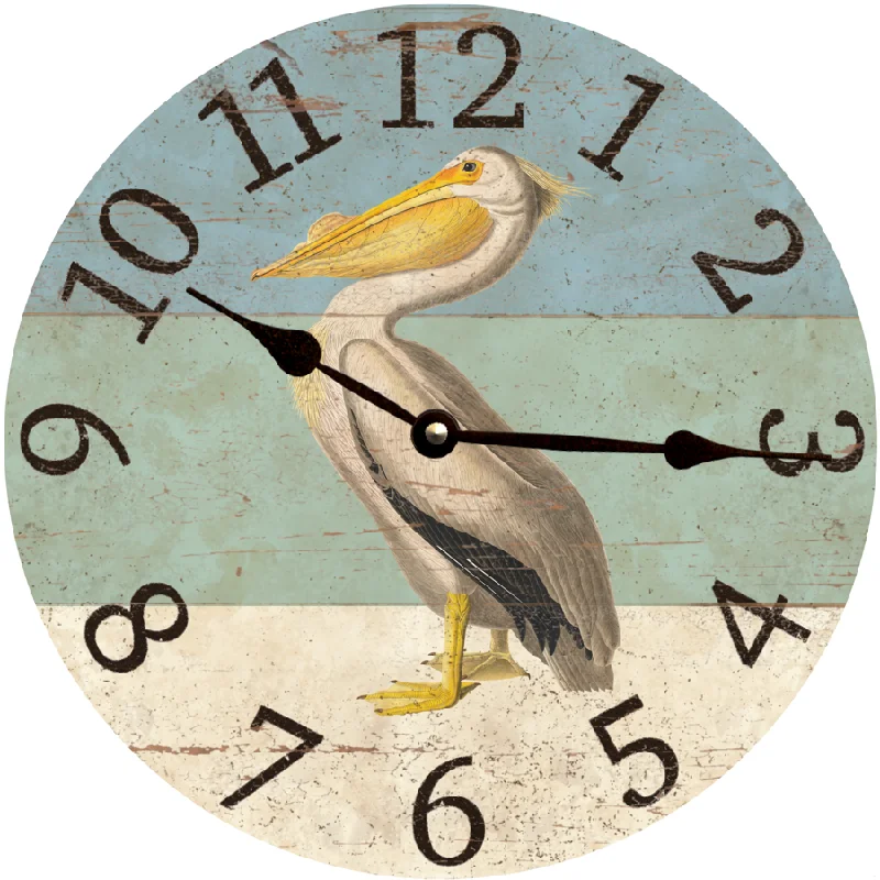 Pelican Clock- American White Pelican Clock