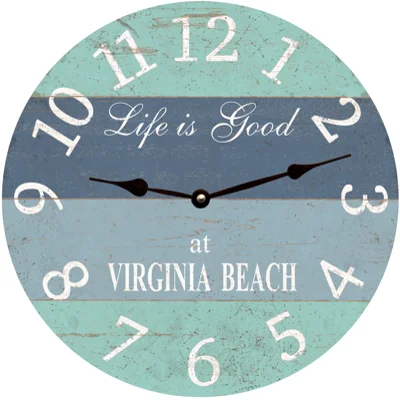 Personalized Coastal Clock Featuring Your Vacation Location