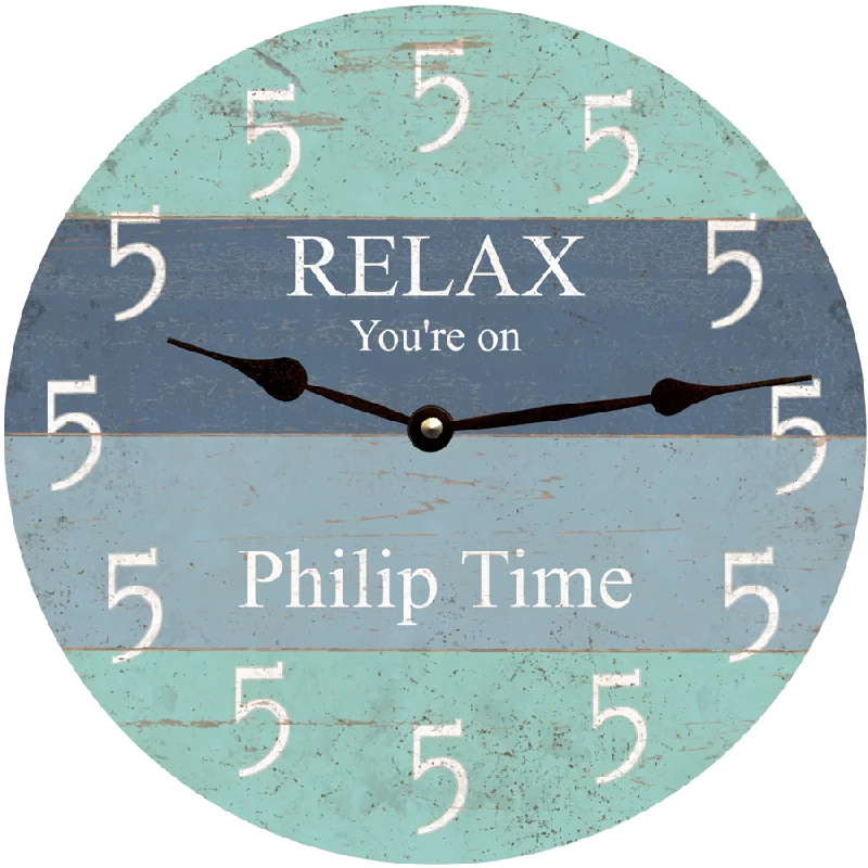 Personalized Five O' Clock Somewhere Beach Clock