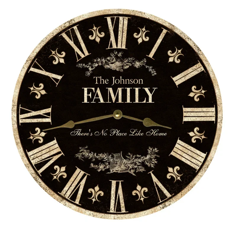 Personalized Wall Clock - Family Name Clock