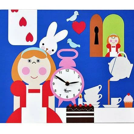 Alice in Wonderland Wall Clock - Made in Italy