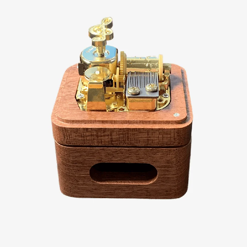 Premium Wooden Music Box with Resonance Box (30+ Popular Tunes Collection)