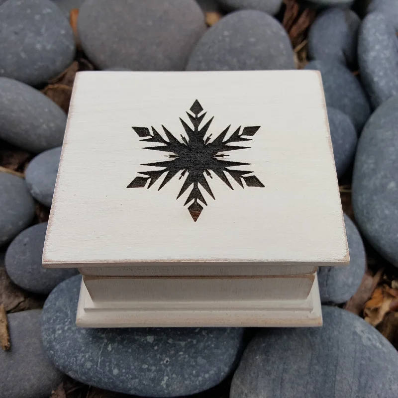 Snowflake Music box choose color and song, personalize