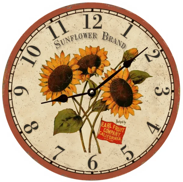 Sunflower Clock- Farmhouse Clock