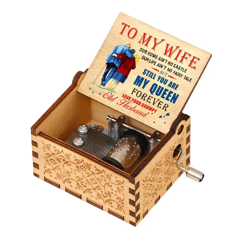 To My Wife from Grumpy Husband Handcrafted musicbox