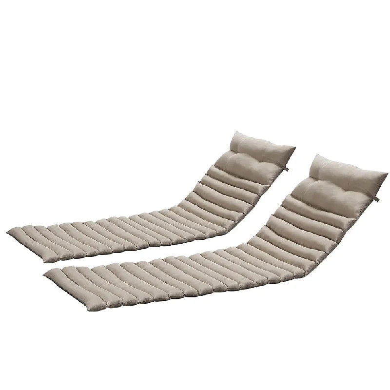 2PCS Set Outdoor Lounge Chair Cushion,Patio Funiture Seat Cushion