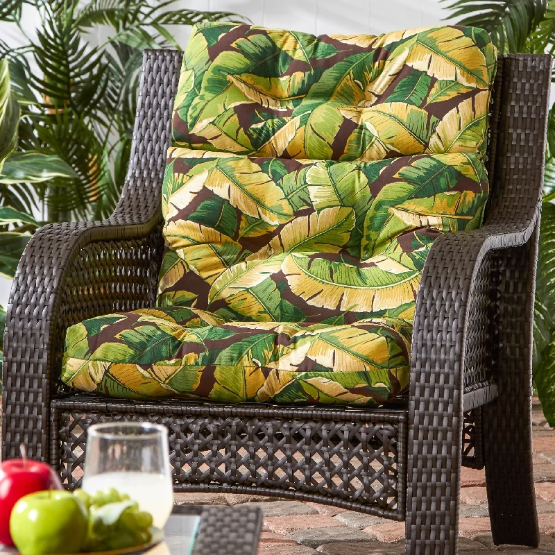 44x22-inch Outdoor High-Back Palm Leaf Chair Cushions (Cushion Only)