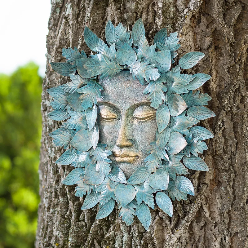 Indoor/Outdoor Green Man Wall Art