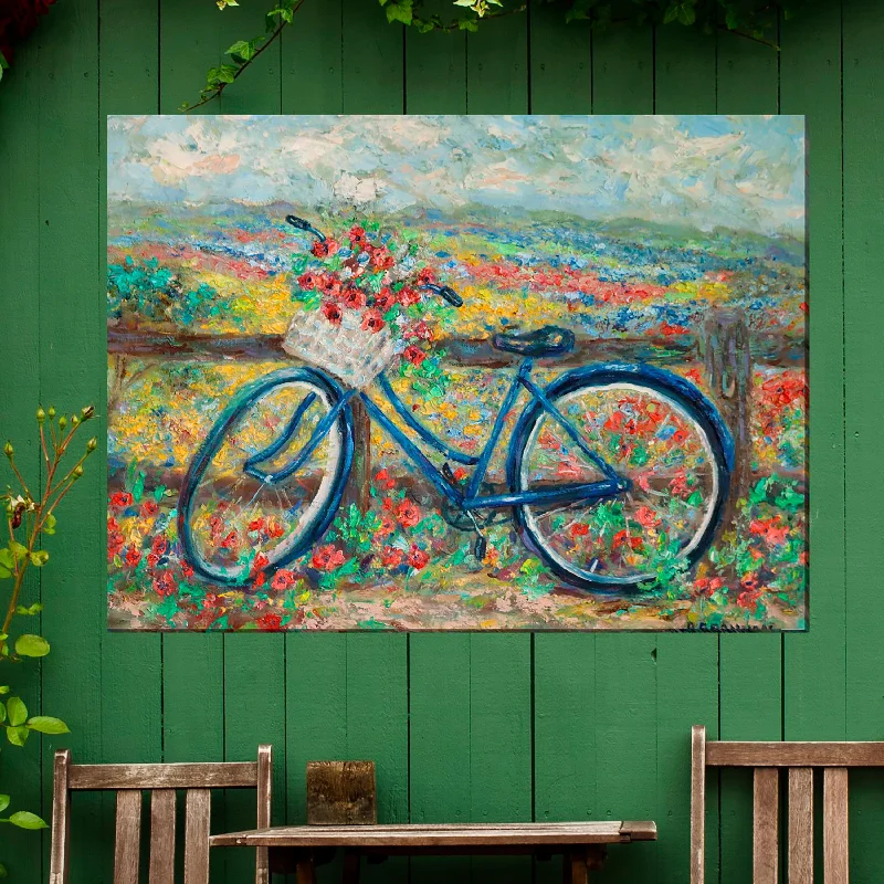 Country Bike Indoor/Outdoor Canvas Wall Art