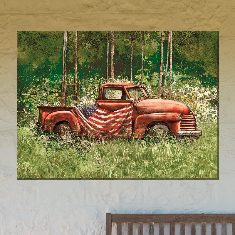 Vintage Patriot Indoor/Outdoor Canvas Wall Art