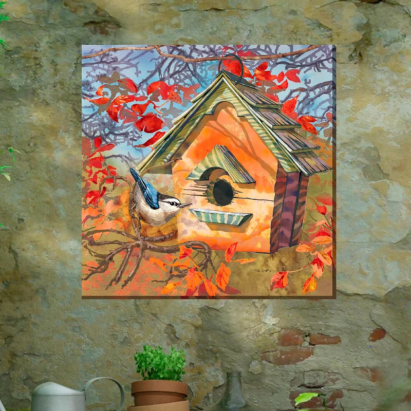 Autumn Bird Indoor/Outdoor Canvas Wall Art