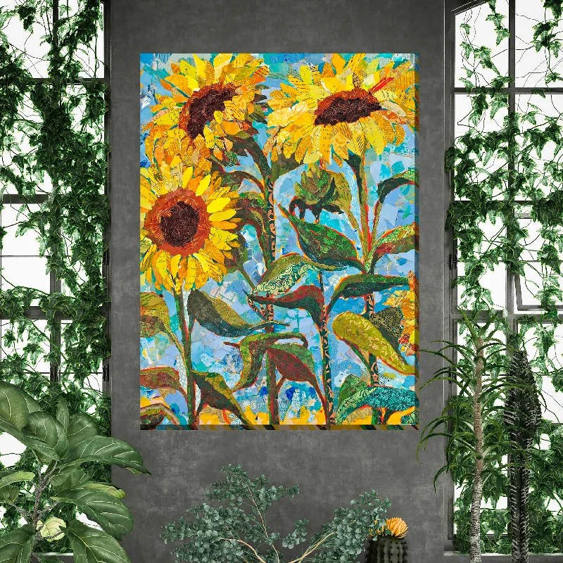 Supercolossal Sunflowers Indoor/Outdoor Canvas Wall Art