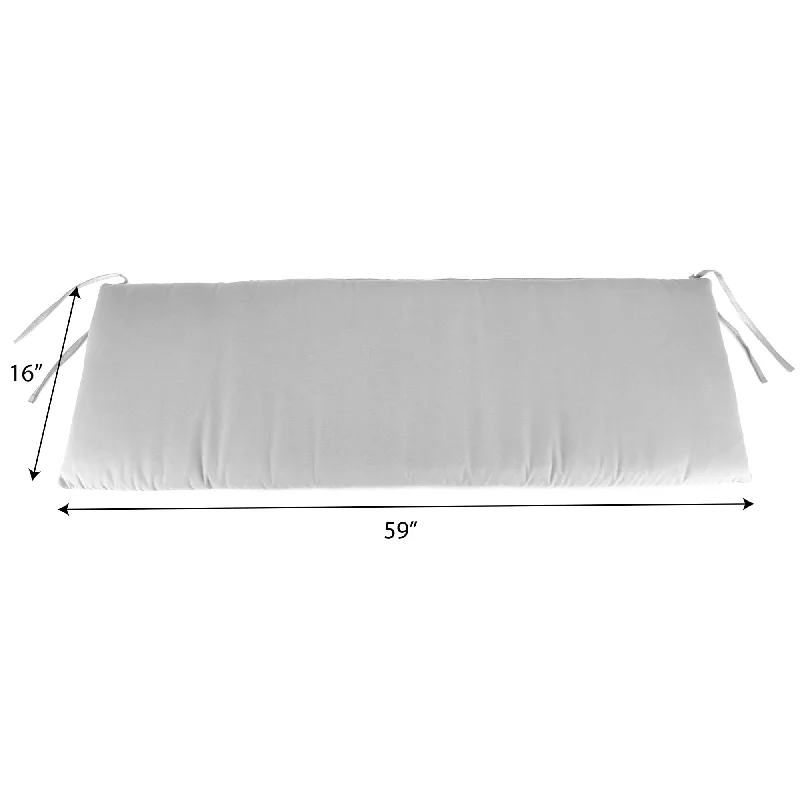 59" x 16" Outdoor Bench Cushion with Ties - 16'' L x 59'' W x 3'' H