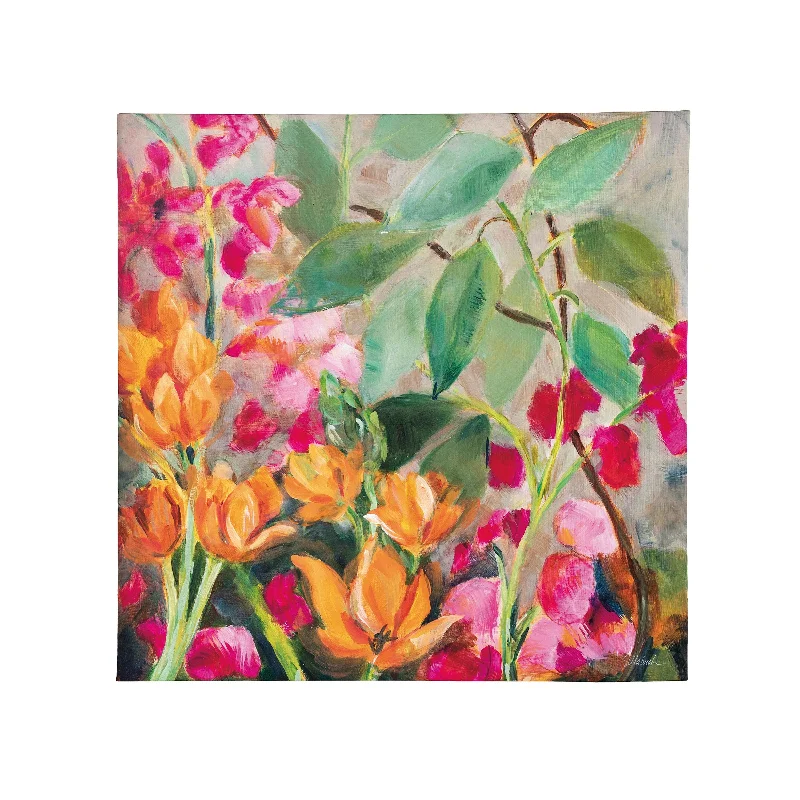 Bouquet for My Rebel Heart" Outdoor Canvas Wall Décor, 24" H x 24" L