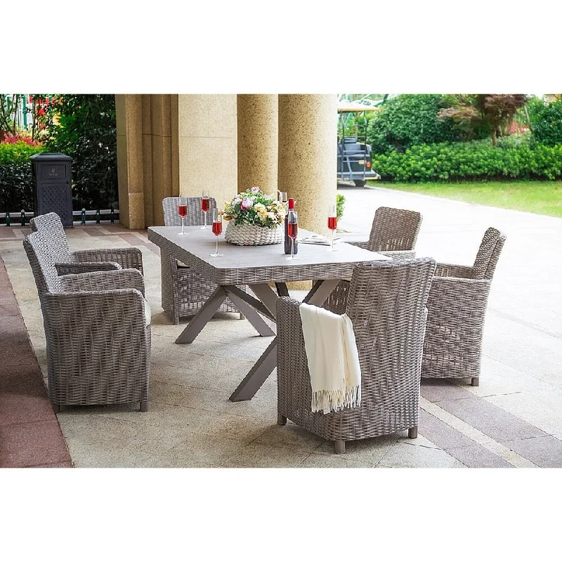 7-Piece Patio Dining Set with Seat Cushions by Moda Furnishings