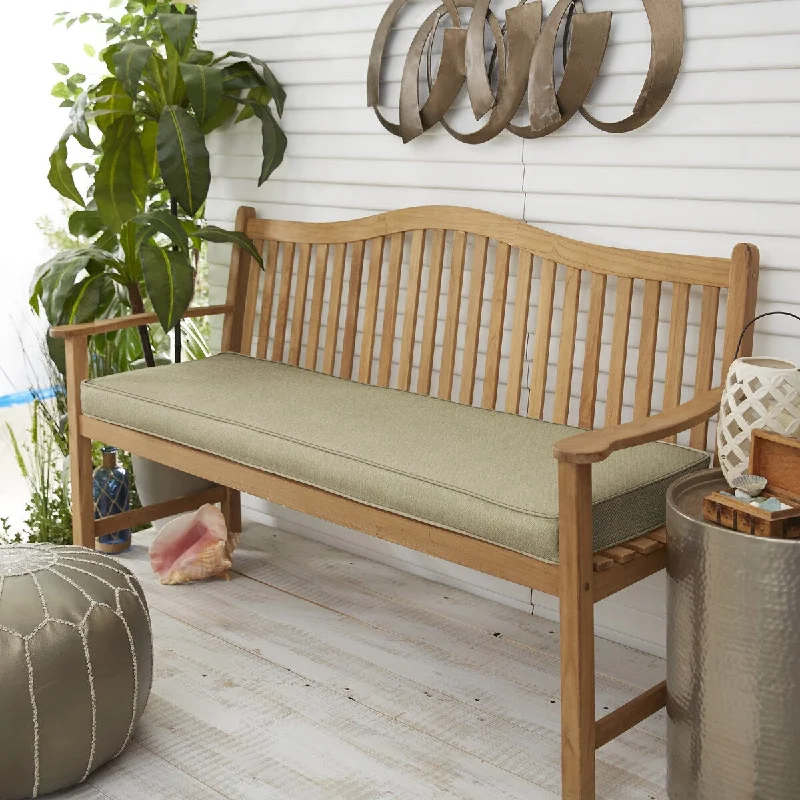 Beige Corded Indoor/ Outdoor Bench Cushion