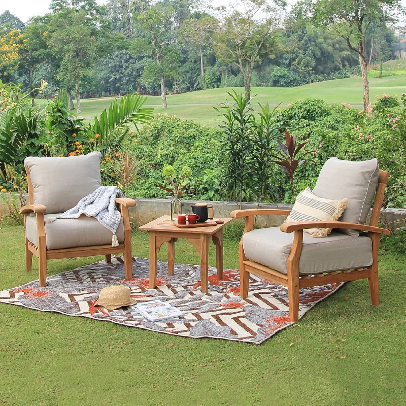 Plantation Teak/Beige Cushion