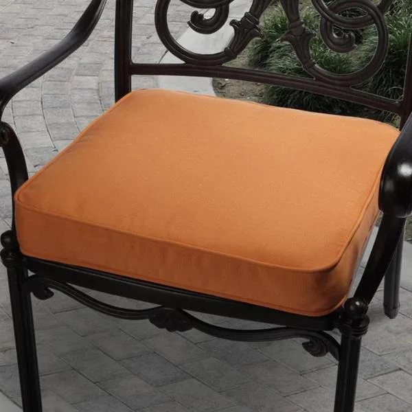 Clara Outdoor Tangerine Cushion Made with Sunbrella