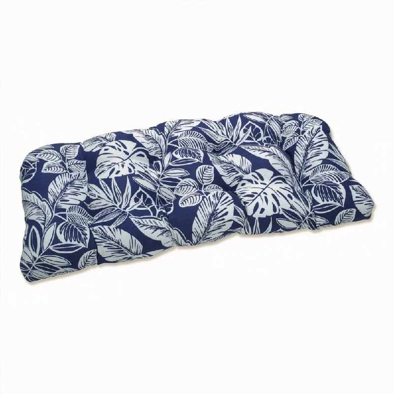 Delray Navy Wicker Loveseat Cushion - 44 X 19 X 5