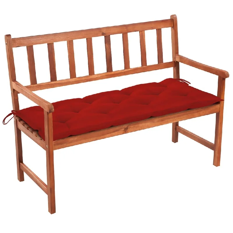 Garden Bench with Cushion 47.2" Solid Acacia Wood