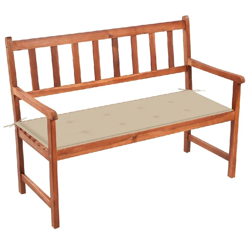 Garden Bench with Cushion 47.2" Solid Acacia Wood