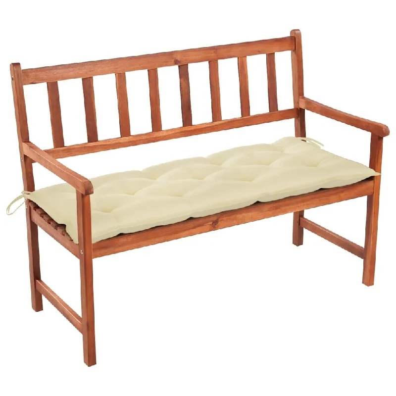 Patio Bench with Cushion 47.2" Solid Acacia Wood