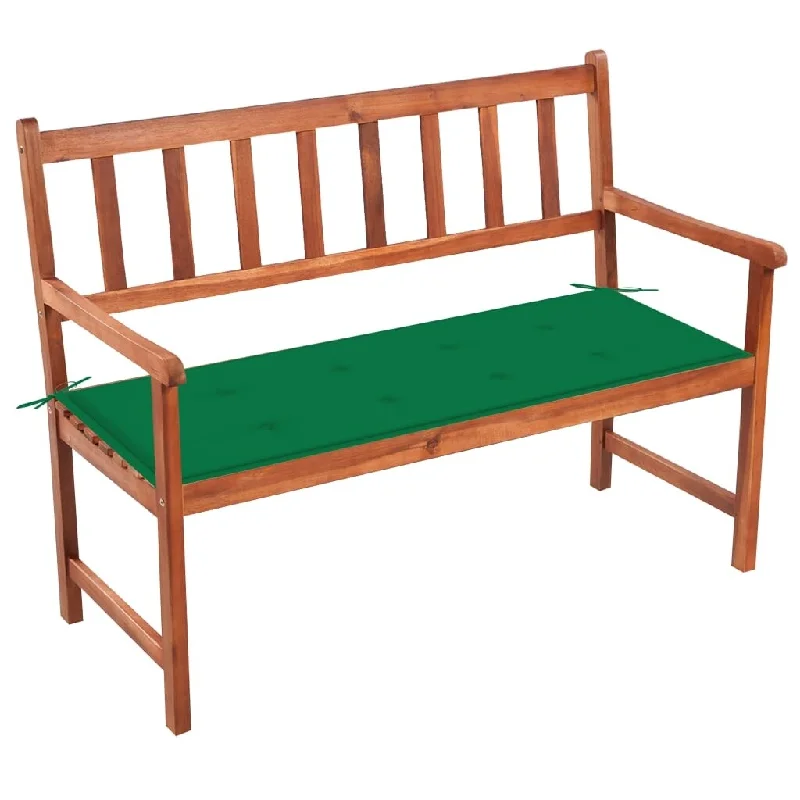 Patio Bench with Cushion 47.2" Solid Acacia Wood