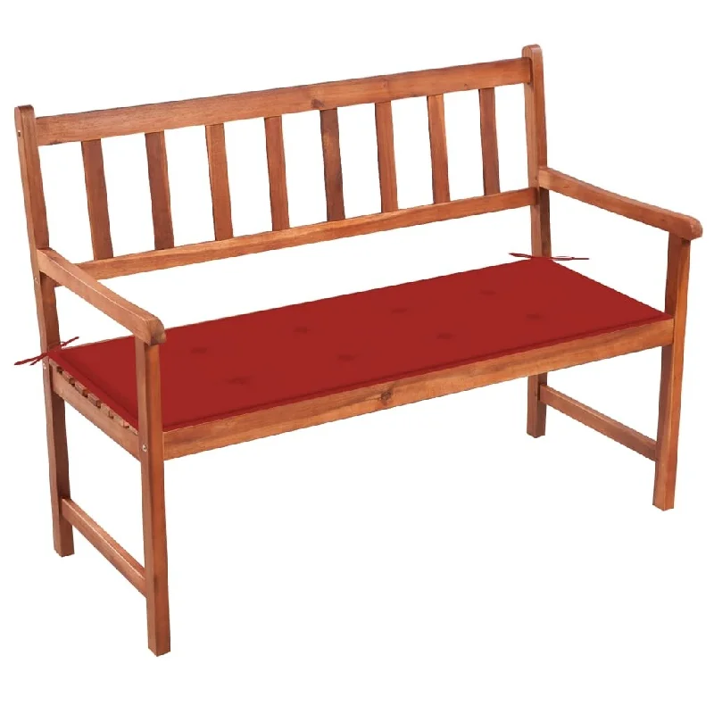 Patio Bench with Cushion 47.2" Solid Acacia Wood