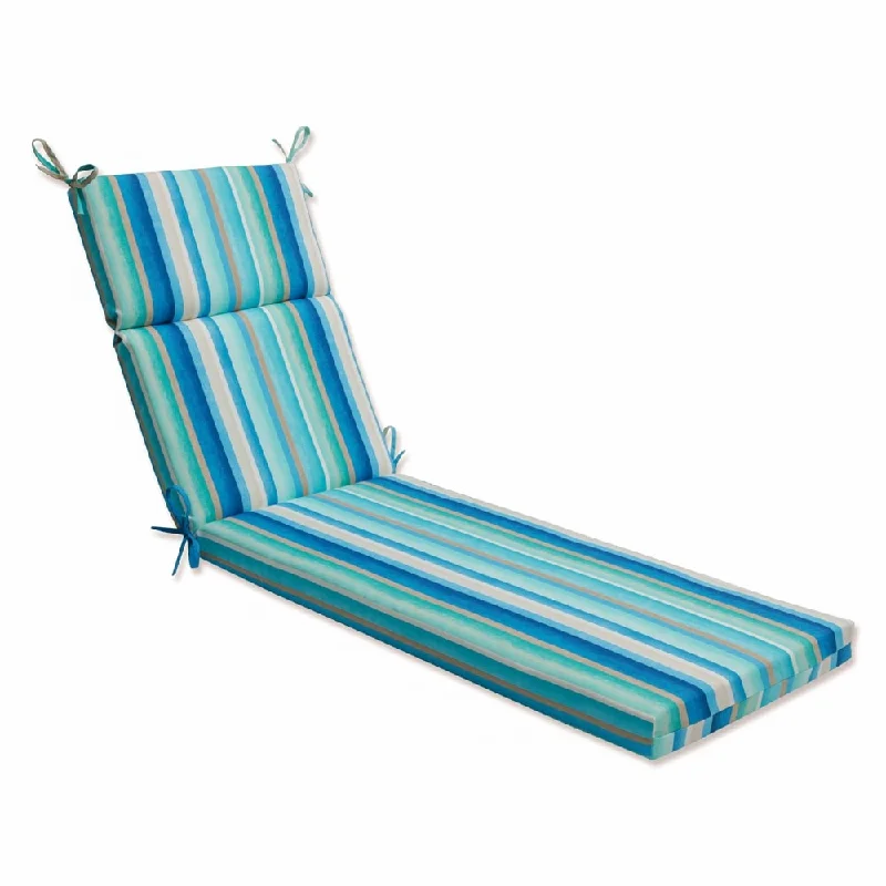 Pillow Perfect Outdoor Dina Seaside Blue Chaise Lounge Cushion - 72.5 X 21 X 3 - 72.5 X 21 X 3