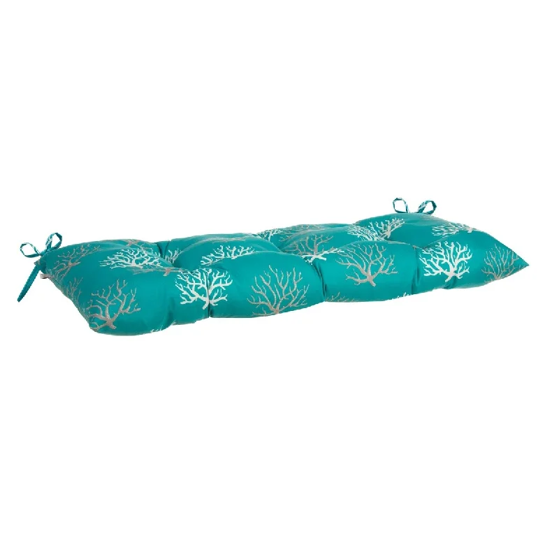 Reef Turquoise 44" x 18.5" Tufted Loveseat Cushion