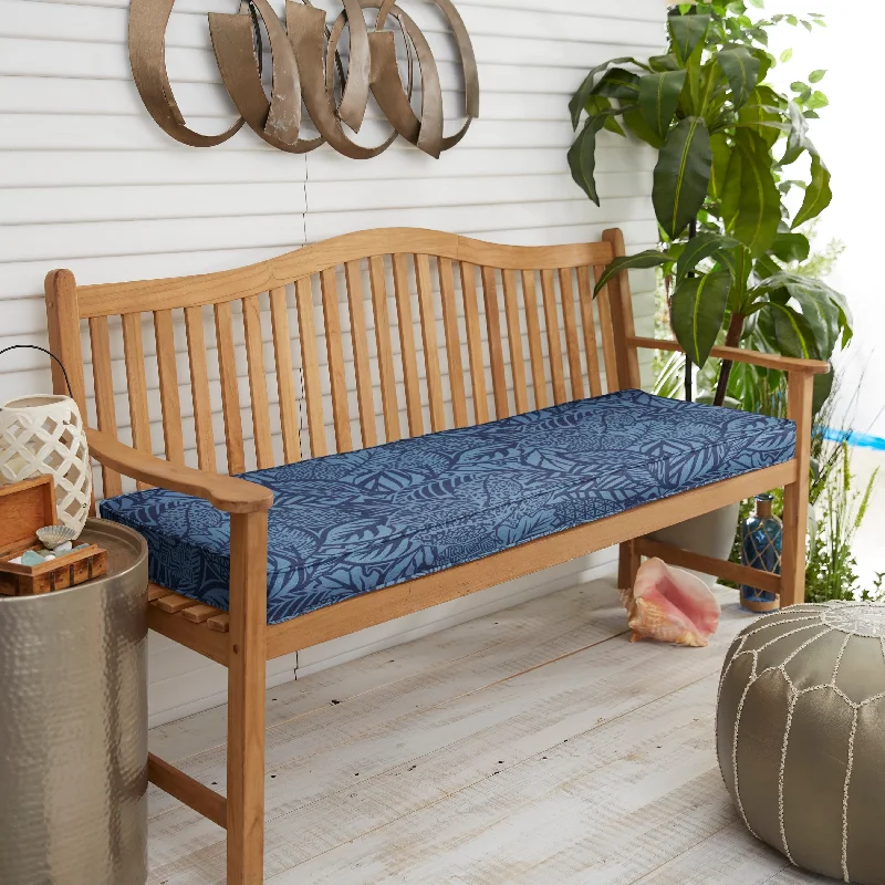 Sorra Home Maven Capri Outdoor/Indoor Corded Bench Cushion 37in x 17in x 2in