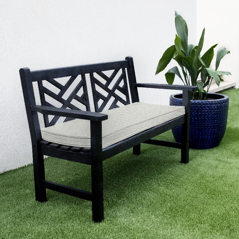 Sorra Home Outdura Cavo Smoke Indoor/Outdoor Corded Bench Cushion