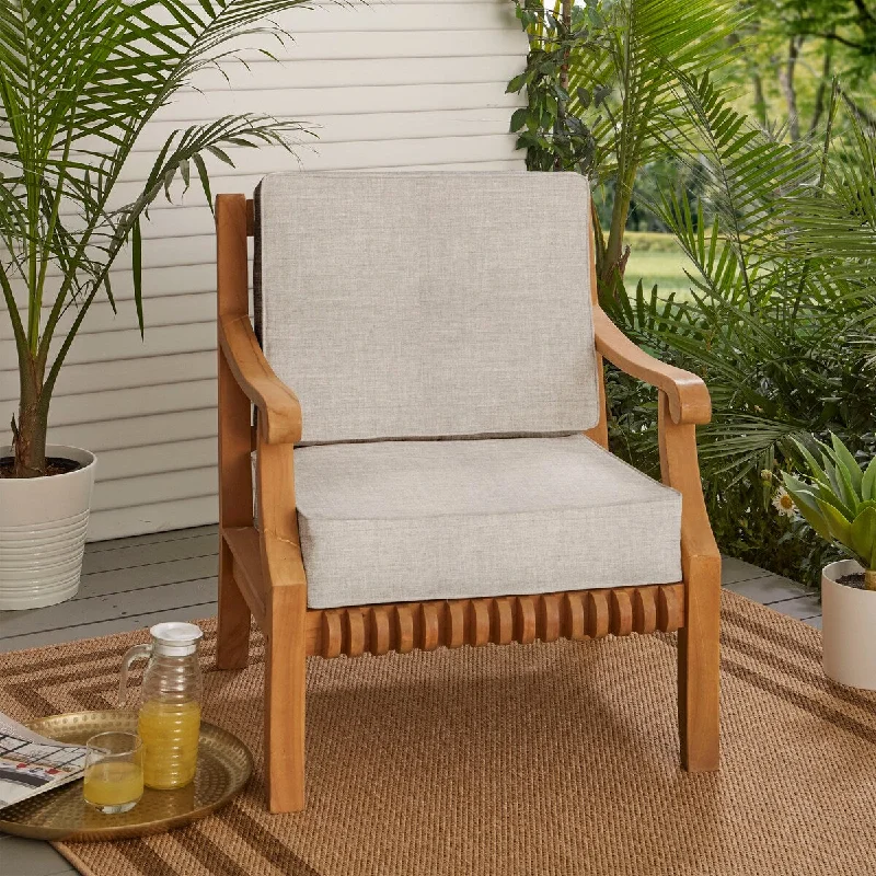 Sunbrella Indoor/Outdoor Corded Cushion Set - 22" x 22" x 4"