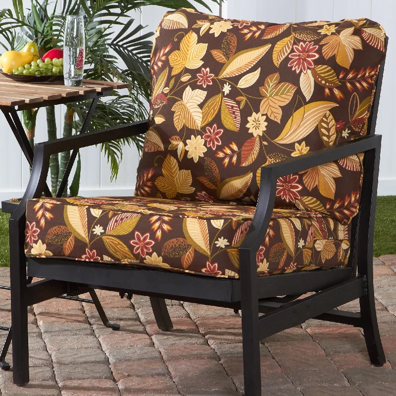 Timberland Floral Outdoor 24-inch x 24-inch Premium Deep Seat Cushion Set (Cushions Only)