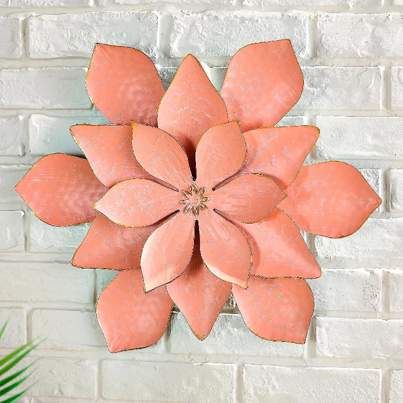 Oversized Indoor/Outdoor Metal Flower Wall Art