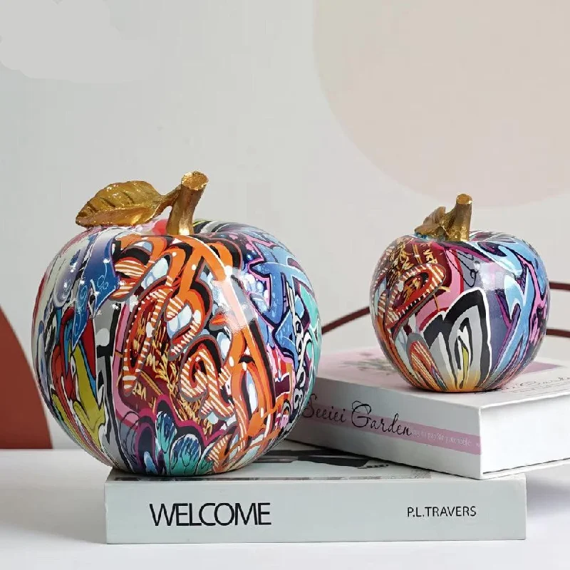 ArtZ® Graffiti Painted Apple Sculpture