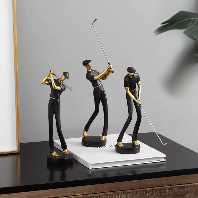 ArtZ® Nordic Abstract Golfer Sculptures