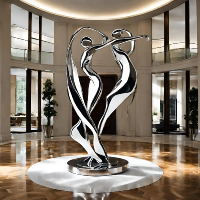 ArtZ® Stainless Steel Abstract Dancing Couple Sculpture