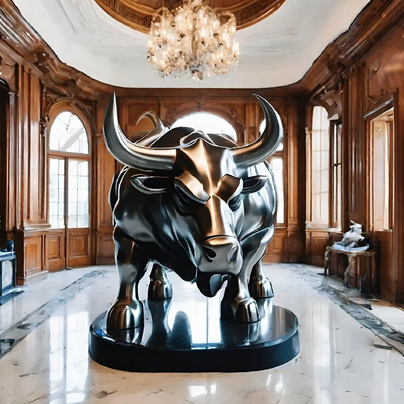 ArtZ® Stainless Steel Bull Sculpture