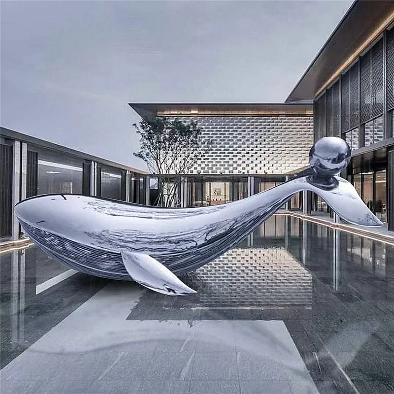 ArtZ® Stainless Steel Whale Sculpture