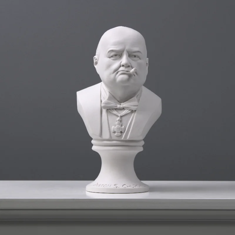 Bust of Winston Churchill with Cigar