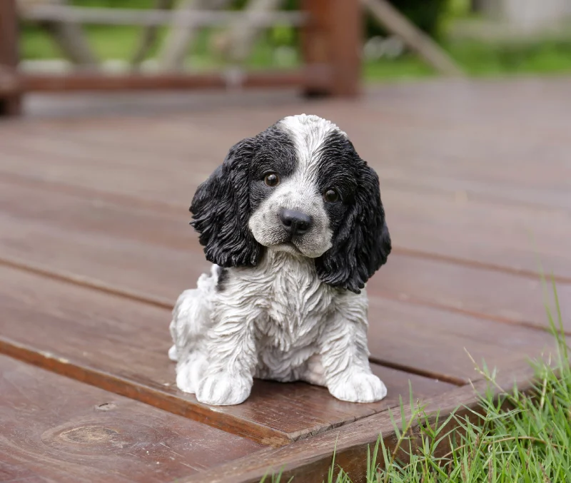 Pat Pals - Cocker Spaniel - Black & White Statue