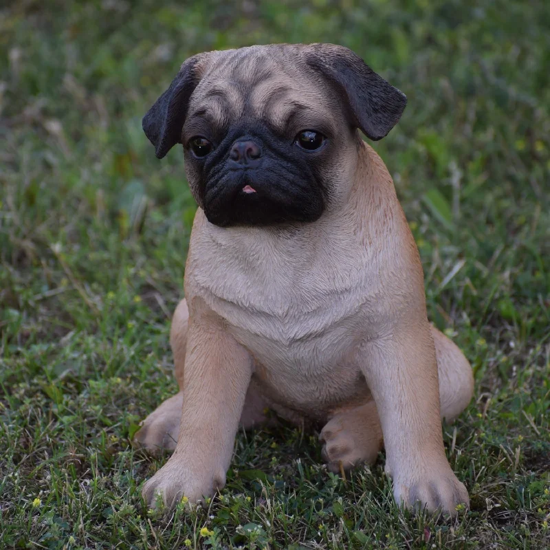 Pug Sitting Statue