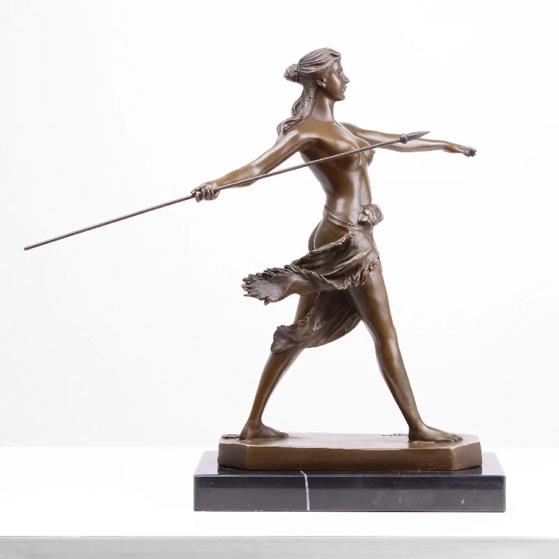 Female Amazon Bronze Statue (Hot Cast Bronze Sculpture)