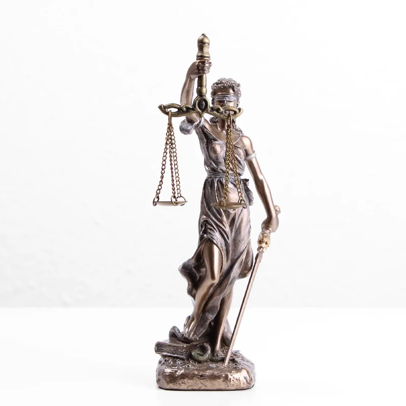 Goddess of Justice Statue (Cold Cast Bronze Sculpture)